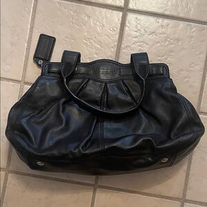 Coach Black Leather Shoulder Bag
